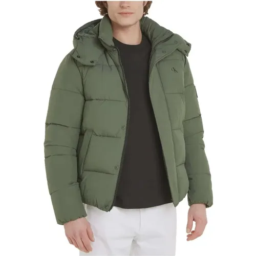 Essential Non-Down Logo Jacket , male, Sizes: XL - Calvin Klein - Modalova