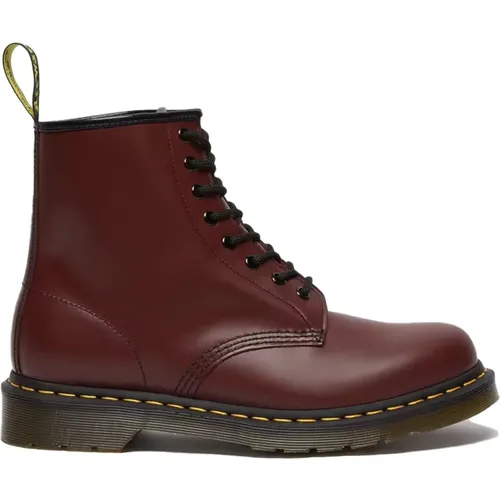 Rote Lederstiefel Klassischer Stil , Damen, Größe: 38 EU - Dr. Martens - Modalova