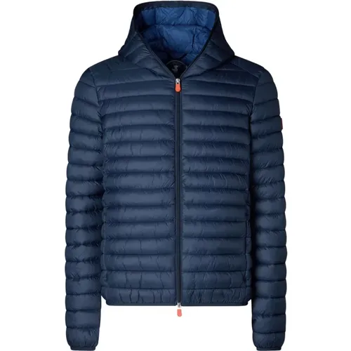 Marineblaue Donald Jacke , Herren, Größe: XS - Save The Duck - Modalova