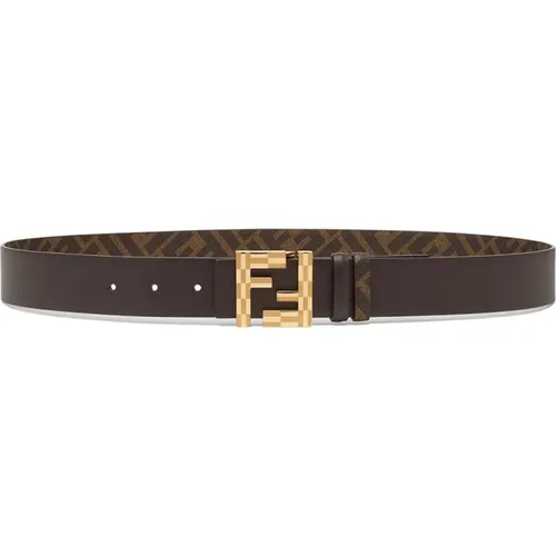 Reversible Belt with FF Buckle , male, Sizes: 90 CM, 95 CM - Fendi - Modalova