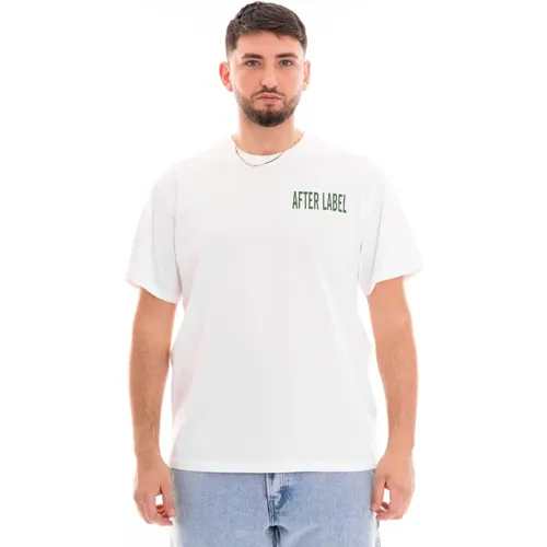Herren T-Shirt Klassischer Stil , Herren, Größe: XL - Afterlabel - Modalova