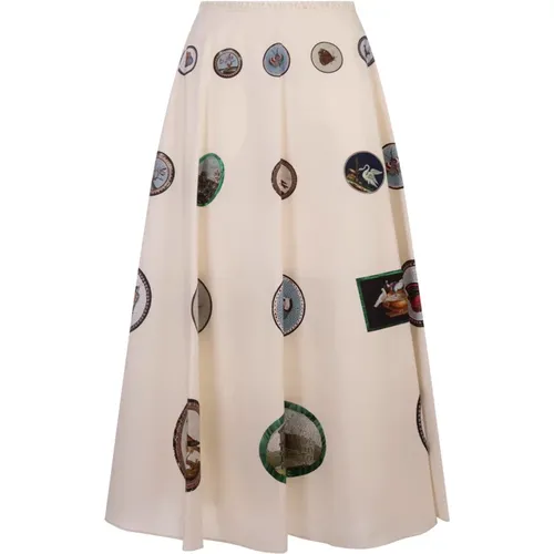 Micromosaic Print Midi Skirt , female, Sizes: 2XS, XS - Giambattista Valli - Modalova
