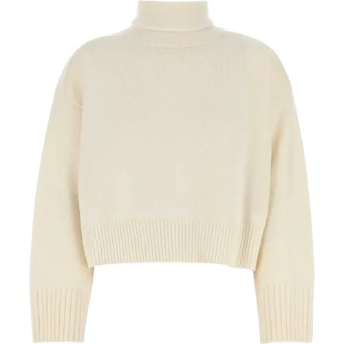 Ivory Wool Blend Pullover , Damen, Größe: M - Loulou Studio - Modalova