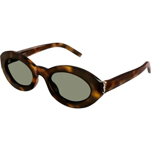Ovale Vintage Sonnenbrille - Saint Laurent - Modalova