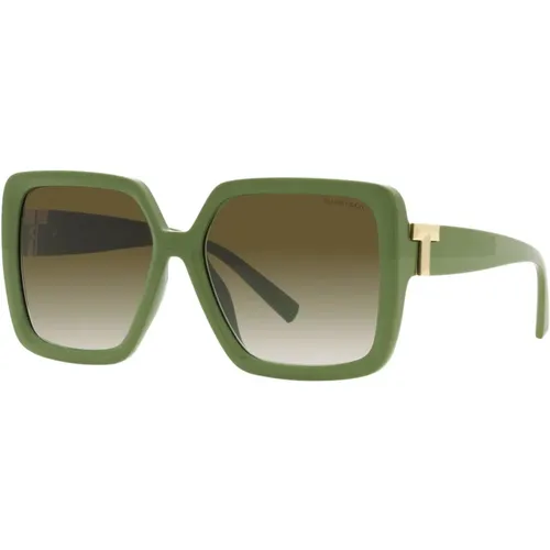 Sunglasses,Modern Woman Sunglasses Dark Havana/ Shaded - Tiffany - Modalova