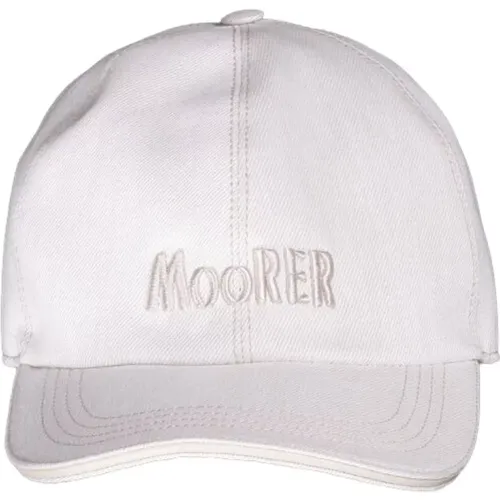 Ecru Denim Baseball Cap mit 3D-Logo , unisex, Größe: M - Moorer - Modalova