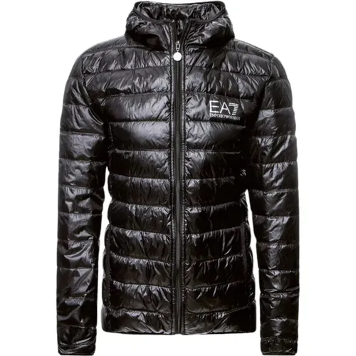 Mens Down Jacket with Elastic Cuffs , male, Sizes: 2XL - Emporio Armani EA7 - Modalova