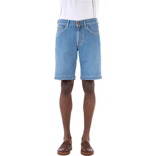 Denim Shorts Bermuda with Label , male, Sizes: W31 - Jacob Cohën - Modalova