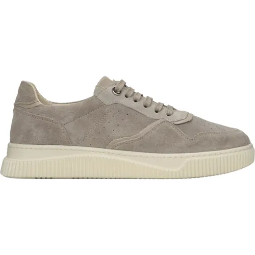 Damen Graue & Beige Sneakers aus Italienischem Echtem Velours Er00114887 , Damen, Größe: 37 EU - Estro - Modalova