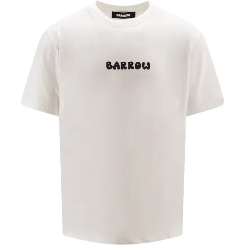 Cotton Logo T-Shirt , male, Sizes: XL - Barrow - Modalova
