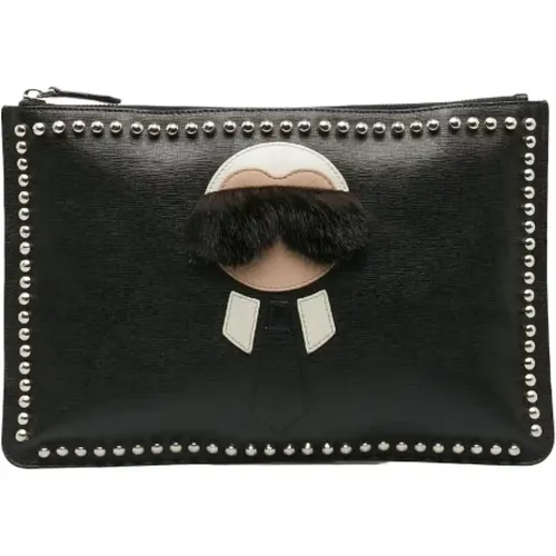 Pre-owned Leather clutches , female, Sizes: ONE SIZE - Fendi Vintage - Modalova