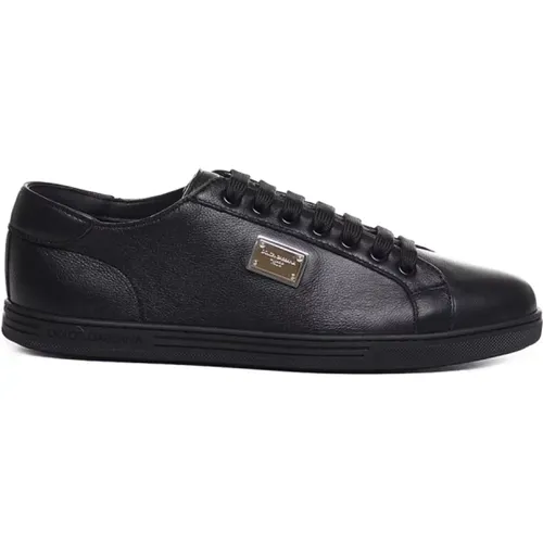 Schwarze Portofino Sneakers , Herren, Größe: 41 EU - Dolce & Gabbana - Modalova