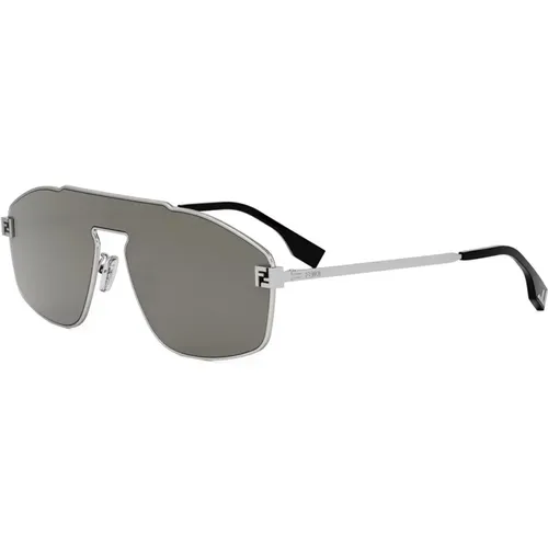 Silver Mirrored Sunglasses , unisex, Sizes: 65 MM - Fendi - Modalova