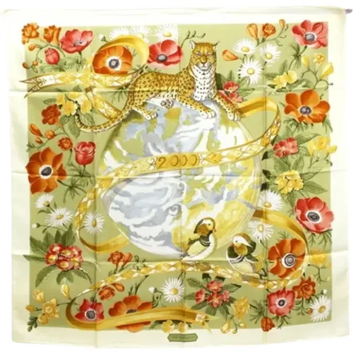 Pre-owned Silk scarves , female, Sizes: ONE SIZE - Salvatore Ferragamo Pre-owned - Modalova