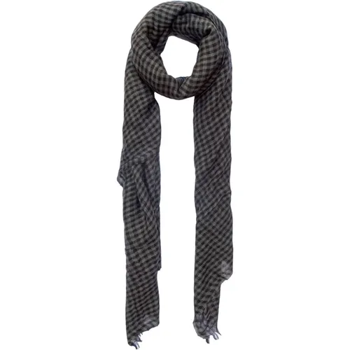 Checkered Vichy foulard in cashmere and silk , female, Sizes: ONE SIZE - Cortana - Modalova