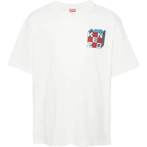 Baumwolle Jersey Logo Print T-shirt , Herren, Größe: L - Kenzo - Modalova