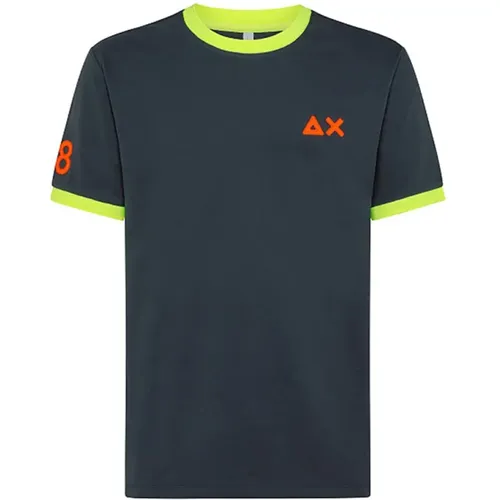 Fluorescent Logo T-Shirt , male, Sizes: S, XL, 2XL - Sun68 - Modalova