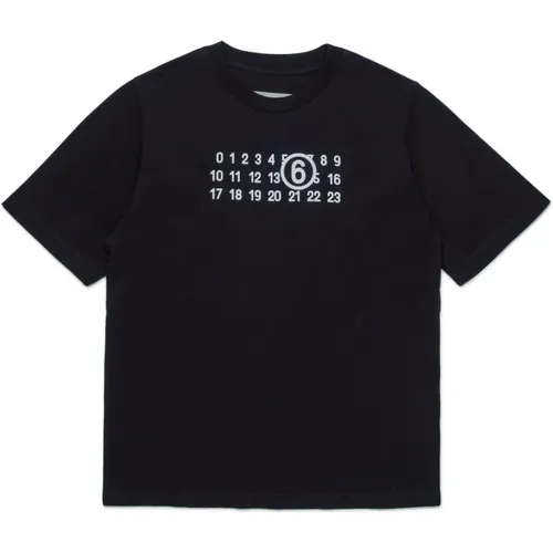 Vintage Zerrissenes T-Shirt mit Numerischem Logo - MM6 Maison Margiela - Modalova