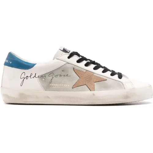 Weiße Super Star Sneakers , Herren, Größe: 45 EU - Golden Goose - Modalova