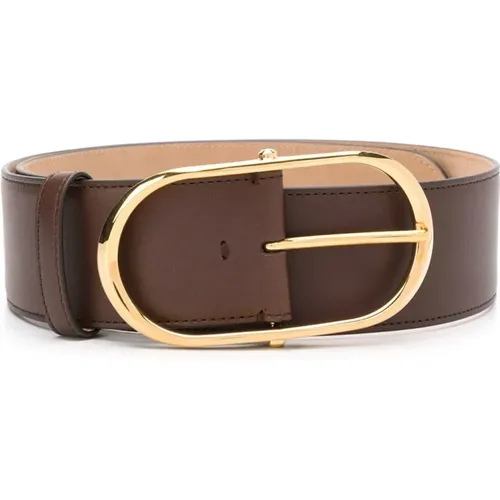 Oval Buckle Leather Belt , female, Sizes: 70 CM - Dolce & Gabbana - Modalova