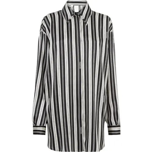Striped Silk Dress with Cut-out Detail , female, Sizes: S, XS - Fendi - Modalova