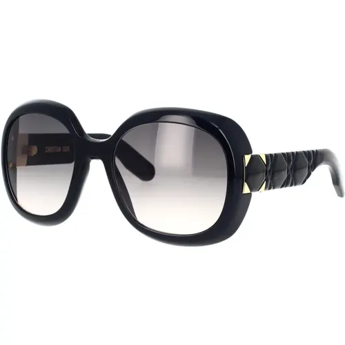 Moderne runde Sonnenbrille mit Cannage-Motiv , Damen, Größe: 58 MM - Dior - Modalova