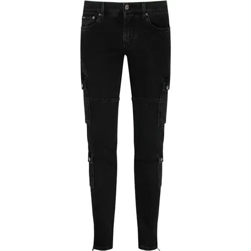 Cargo Jeans Straight Leg , male, Sizes: S, L - Dolce & Gabbana - Modalova