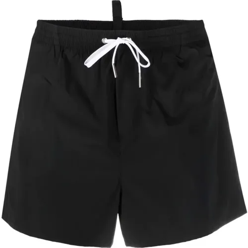 Schwarzer Boxer Midi Strandbekleidung Casual,Kurze Badebekleidung - Dsquared2 - Modalova