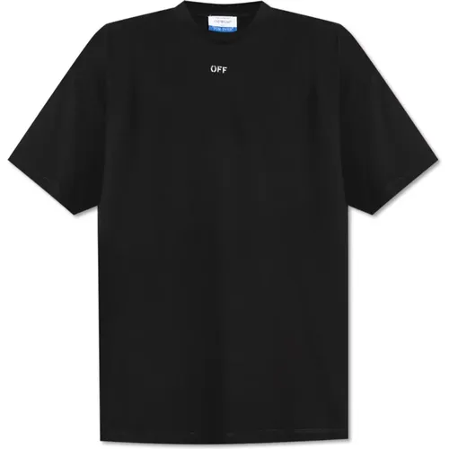 T-Shirt mit Logo , Herren, Größe: 2XS - Off White - Modalova