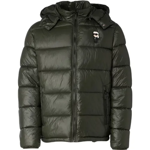 Kapuzenblouson 505022-544590 dunkel , Herren, Größe: L - Karl Lagerfeld - Modalova