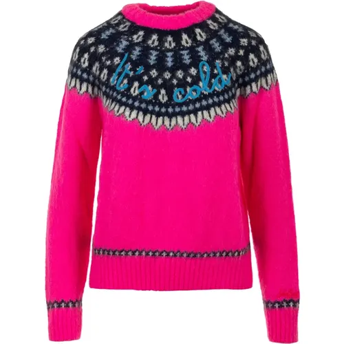 Rosa Pullover MC2 Maglia , Damen, Größe: XS - MC2 Saint Barth - Modalova