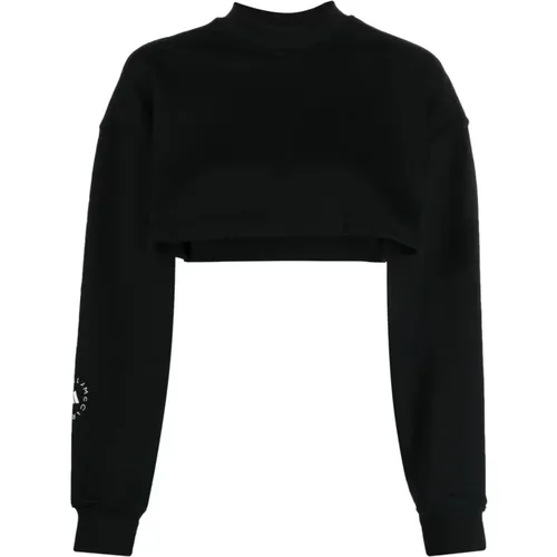 Schwarze Pullover von Stella McCartney , Damen, Größe: M - adidas by stella mccartney - Modalova