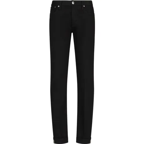 Schwarze Slim-Fit Jeans für Männer , Herren, Größe: W33 - Emporio Armani - Modalova