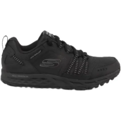 Wasserdichte Schwarze Sneakers Flache Sohle Schnürsenkel , Herren, Größe: 42 EU - Skechers - Modalova