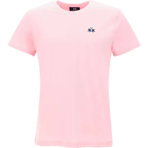 Cotton Jersey T-shirt with Logo , male, Sizes: 2XL, 3XL, 4XL, XL, L, S - LA MARTINA - Modalova