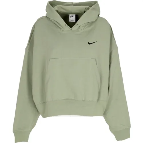 Oversized Hooded Sweatshirt Grün/Schwarz , Damen, Größe: S - Nike - Modalova