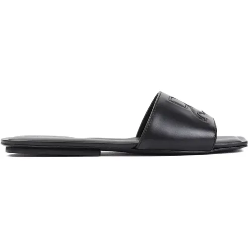 Leather Slide Sandals , female, Sizes: 6 UK, 3 UK, 5 UK, 4 UK - Courrèges - Modalova