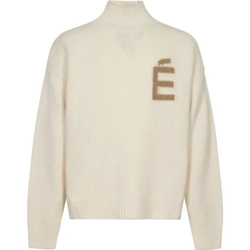 Beiger Pullover mit Rollkragen Off White , Herren, Größe: L - Études - Modalova