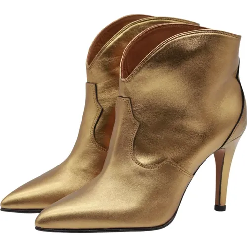 Bronze Leather Boots , female, Sizes: 3 UK - Toral - Modalova