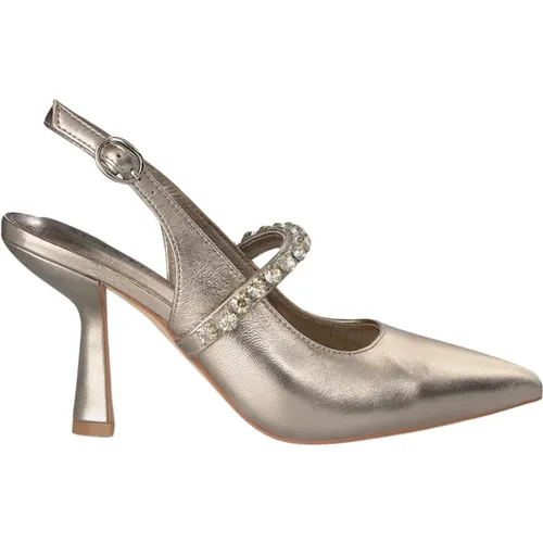 Rhinestone Strap Heeled Shoe , female, Sizes: 6 UK, 4 UK, 7 UK, 3 UK, 5 UK, 8 UK - Alma en Pena - Modalova