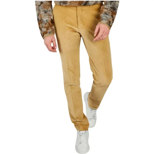 Samt High Waist Chino Hose , Herren, Größe: W40 - Bernard Zins - Modalova