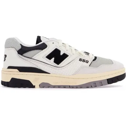 Sneaker aus glattem Leder mit Wildledereinsätzen , Herren, Größe: 46 1/2 EU - New Balance - Modalova