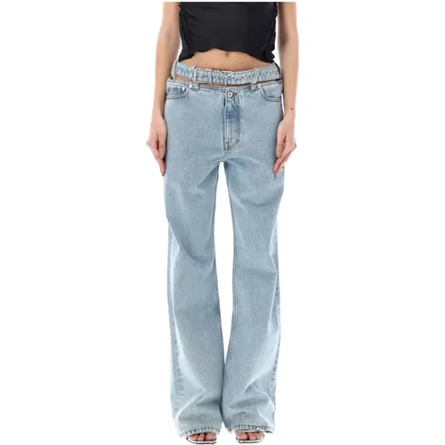 Belted Denim Jeans , female, Sizes: W27, W28, W26 - Y/Project - Modalova