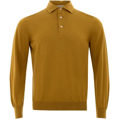 Long Sleeve Polo Shirt , male, Sizes: L - Gran Sasso - Modalova