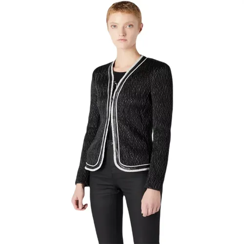Womens Leather Jacket , female, Sizes: L - Emporio Armani - Modalova