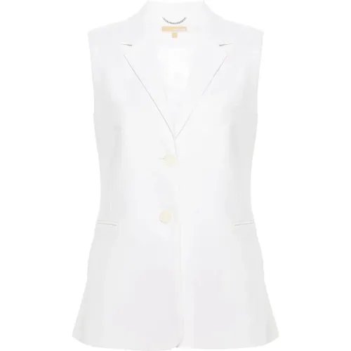 Vests,Weiße Ärmellose Jacken-Design-Kleid - Michael Kors - Modalova