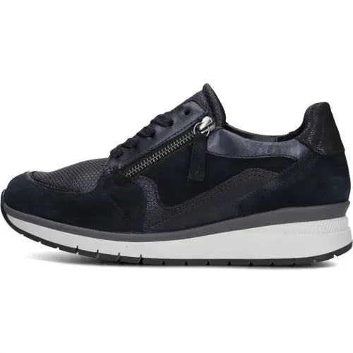 Blaue Niedrige Mode Sneakers , Damen, Größe: 40 1/2 EU - Gabor - Modalova