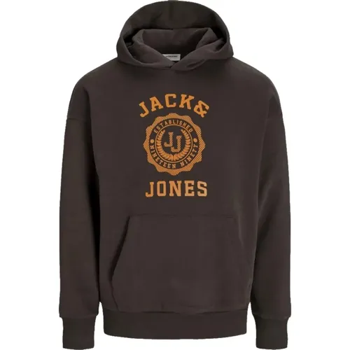 Mulch Casual Hoodie Jjvicto Stil , Herren, Größe: XL - jack & jones - Modalova