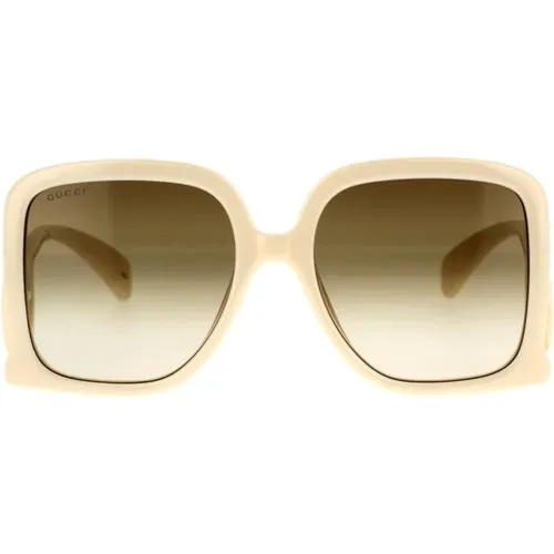 Quadratische Oversized Sonnenbrille mit GG Interlocking Logo , Damen, Größe: 58 MM - Gucci - Modalova