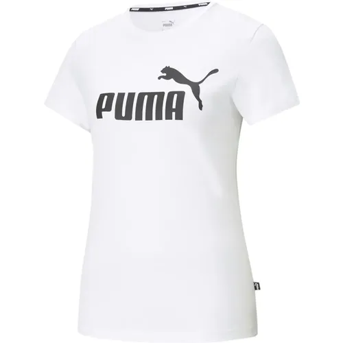 T-Shirt ESS Logo Kurzarmshirt , Damen, Größe: M - Puma - Modalova